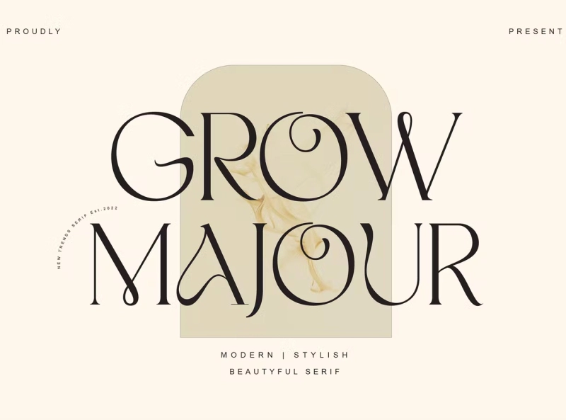 Example font Grow Majour #1