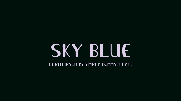 Example font Blue Sky Standard #1