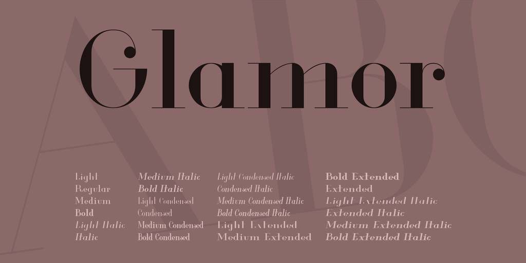 Example font Glamour #1