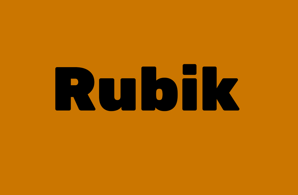 Example font Rubik Maze #1
