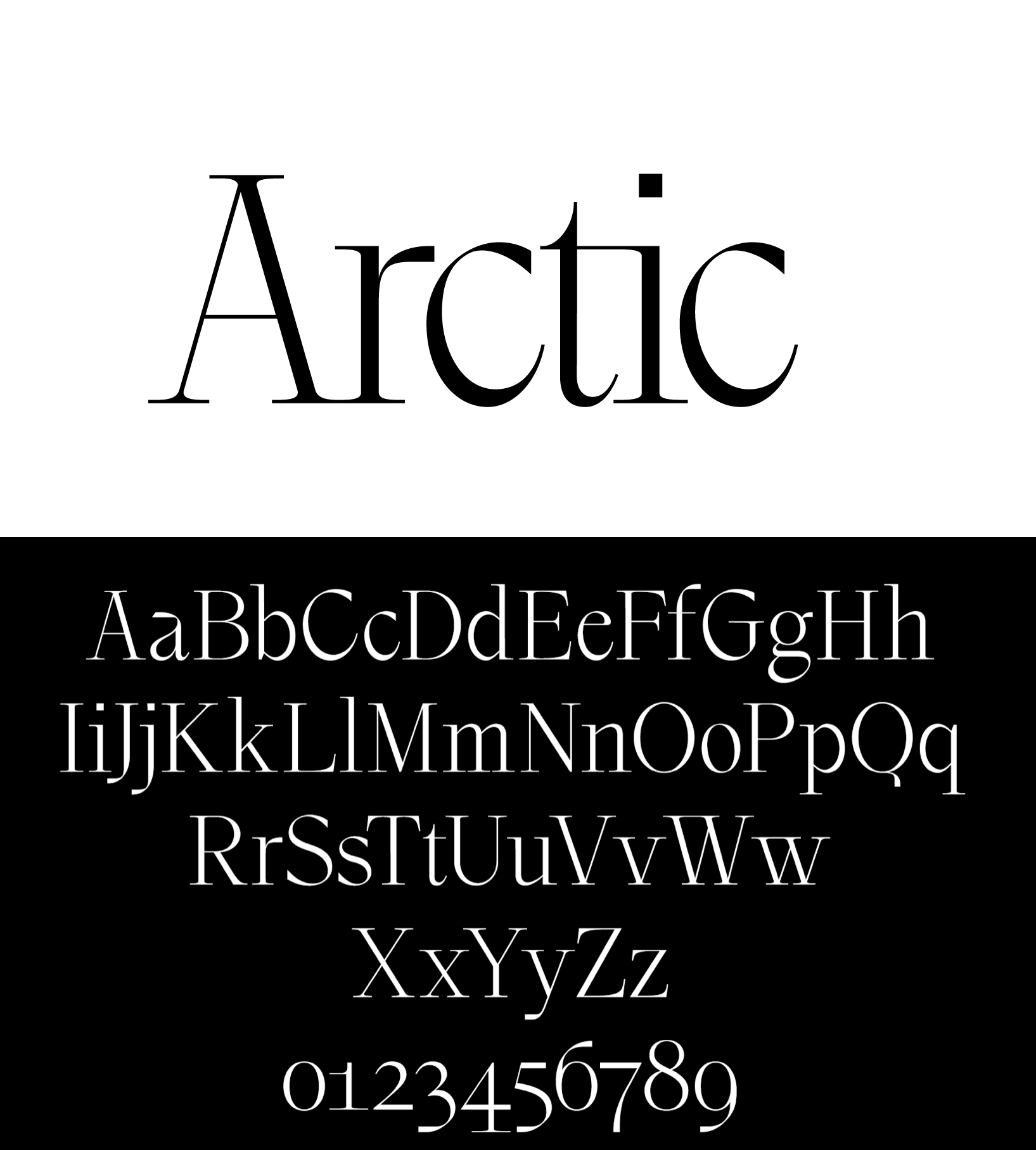 Example font BL Arctic #1