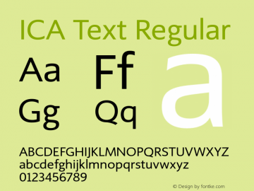 Example font ICA Text #1