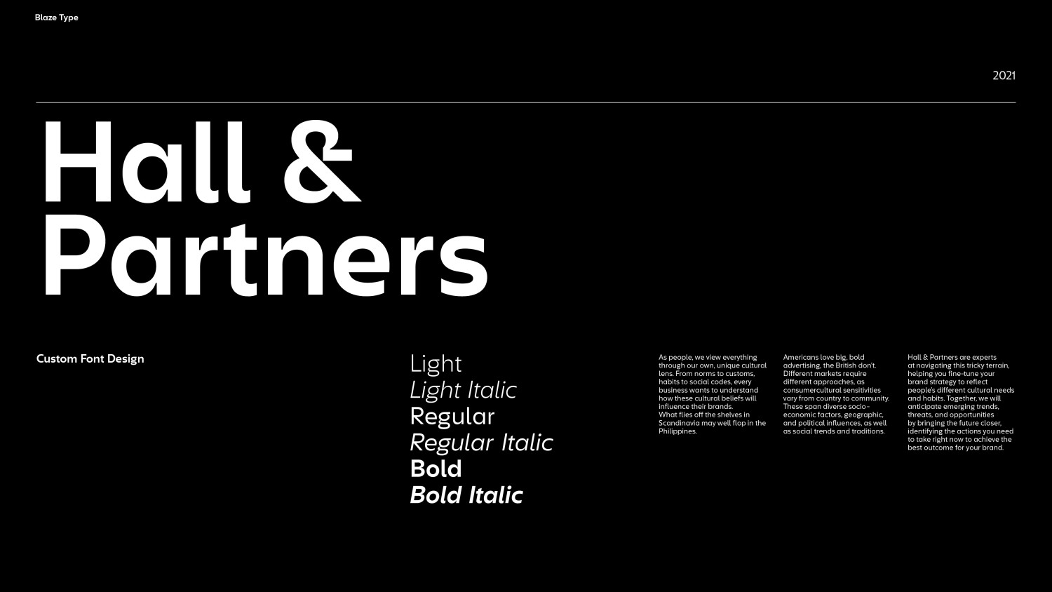 Example font Hall and Partners #1