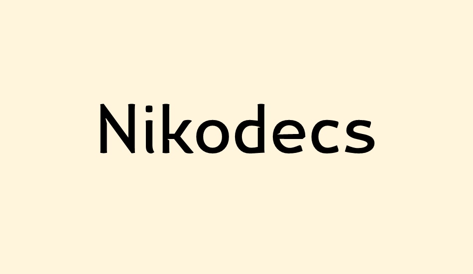 Example font Nikodecs #1