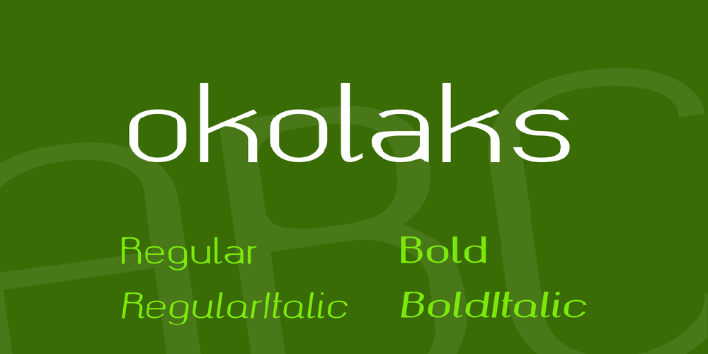 Example font Okolaks #1