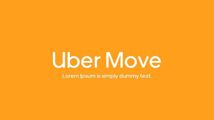 Uber Move KND APP Font