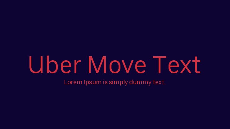 Example font Uber Move Text BNG App #1