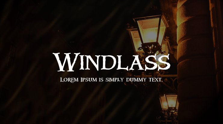 Windlass Extended Font