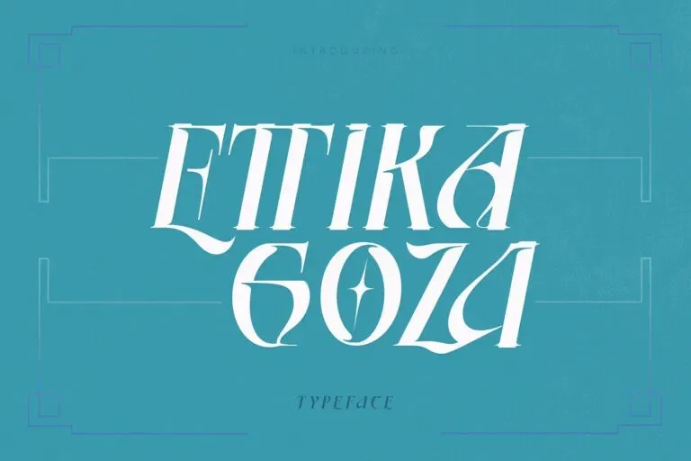 Example font Ettika Goza #1