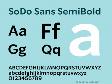 Example font SoDo Sans Condensed #1