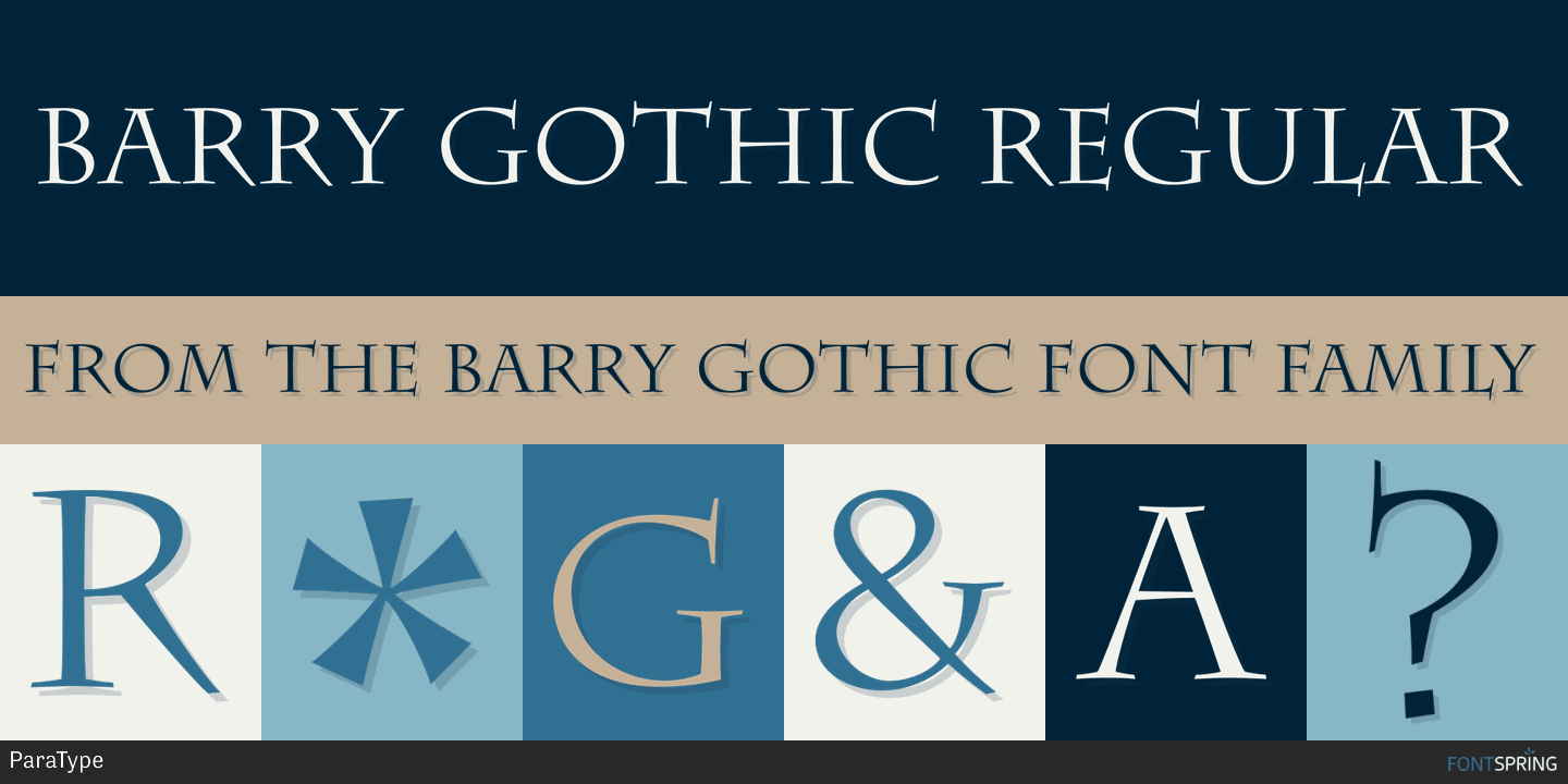 Example font Barry Gothic #1