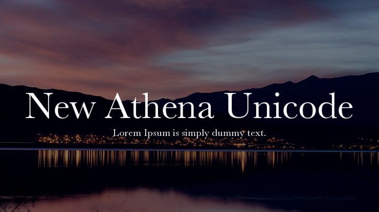 Example font New Athena Unicode #1