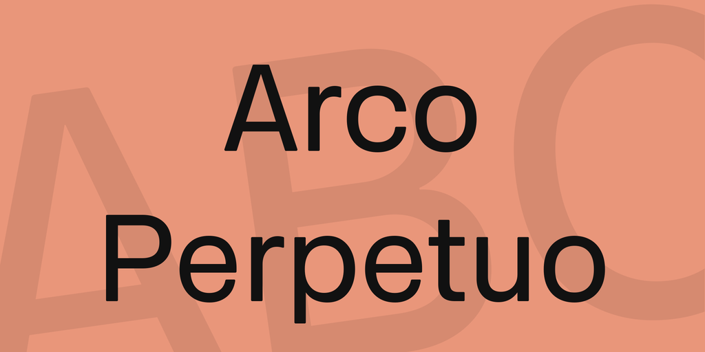 Example font Arco Perpetuo #1