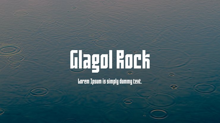 Example font Glagol Rock #1