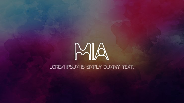 Example font Mia #1