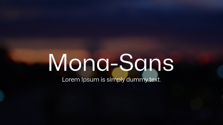 Mona Sans Wide Font