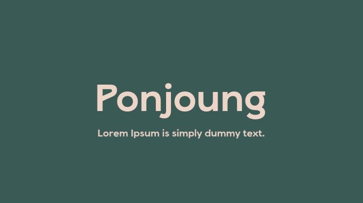 Example font Ponjoung #1