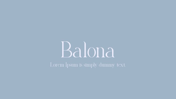 Example font Balona #1