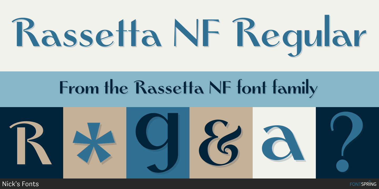 Example font Rassetta NF #1