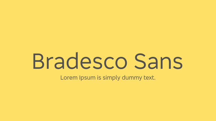Example font Bradesco Sans Condensed #1