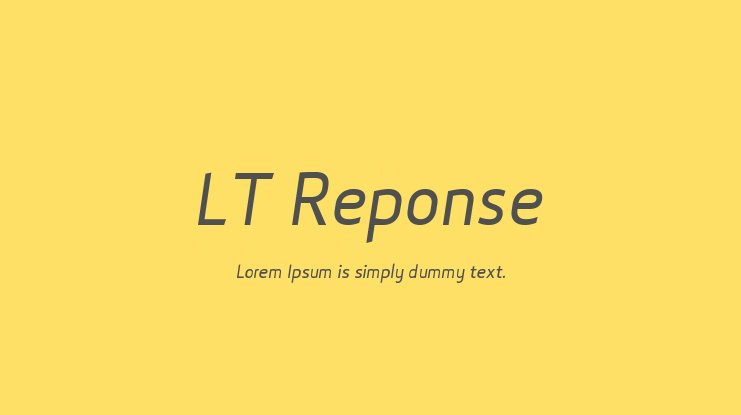 LT Reponse Font