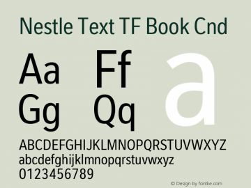 Example font Nestle Text #1