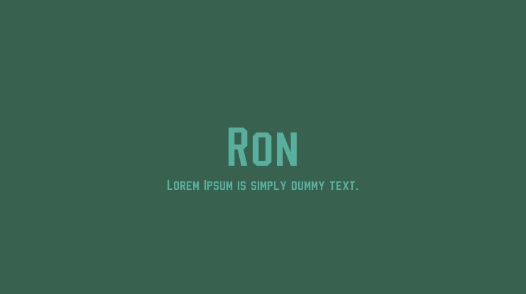 Example font Ron #1