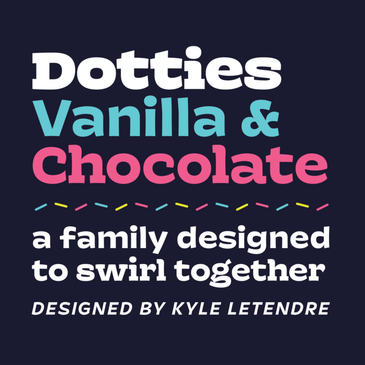 Example font Dotties Vanilla #1