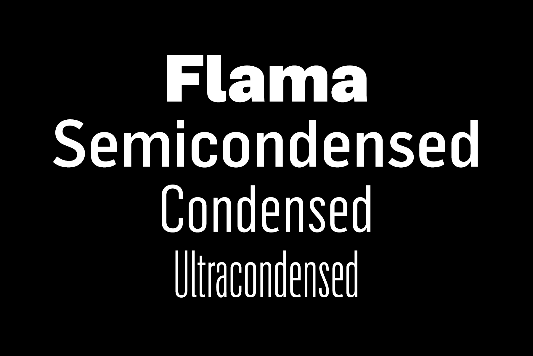 Example font Flama Ultra Condensed #1
