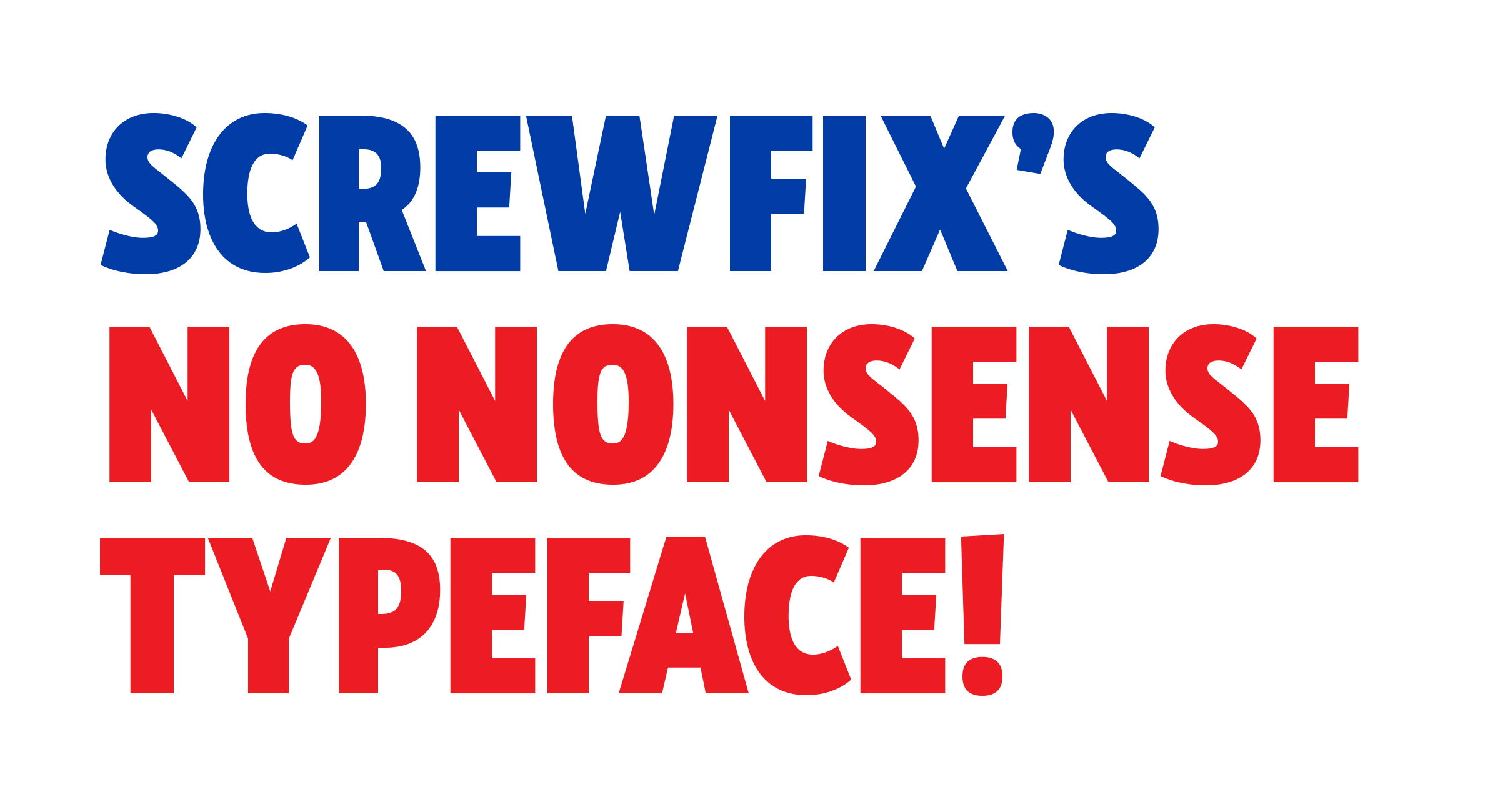 Screwfix Font