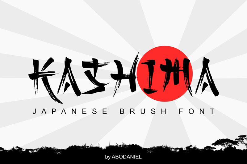 Example font Kashima Brush #1