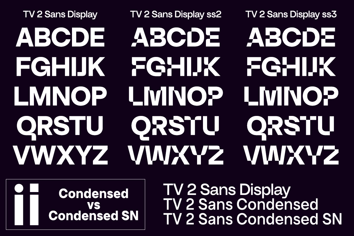 Example font TV 2 Sans Display #1