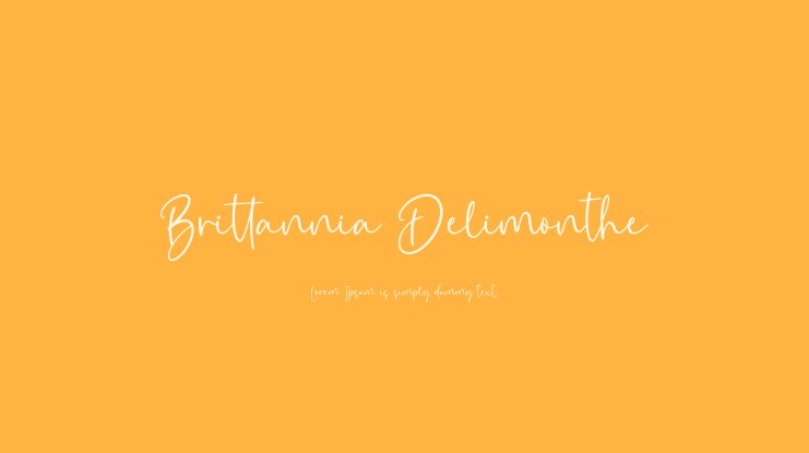 Example font Brittania Delimonthe #1