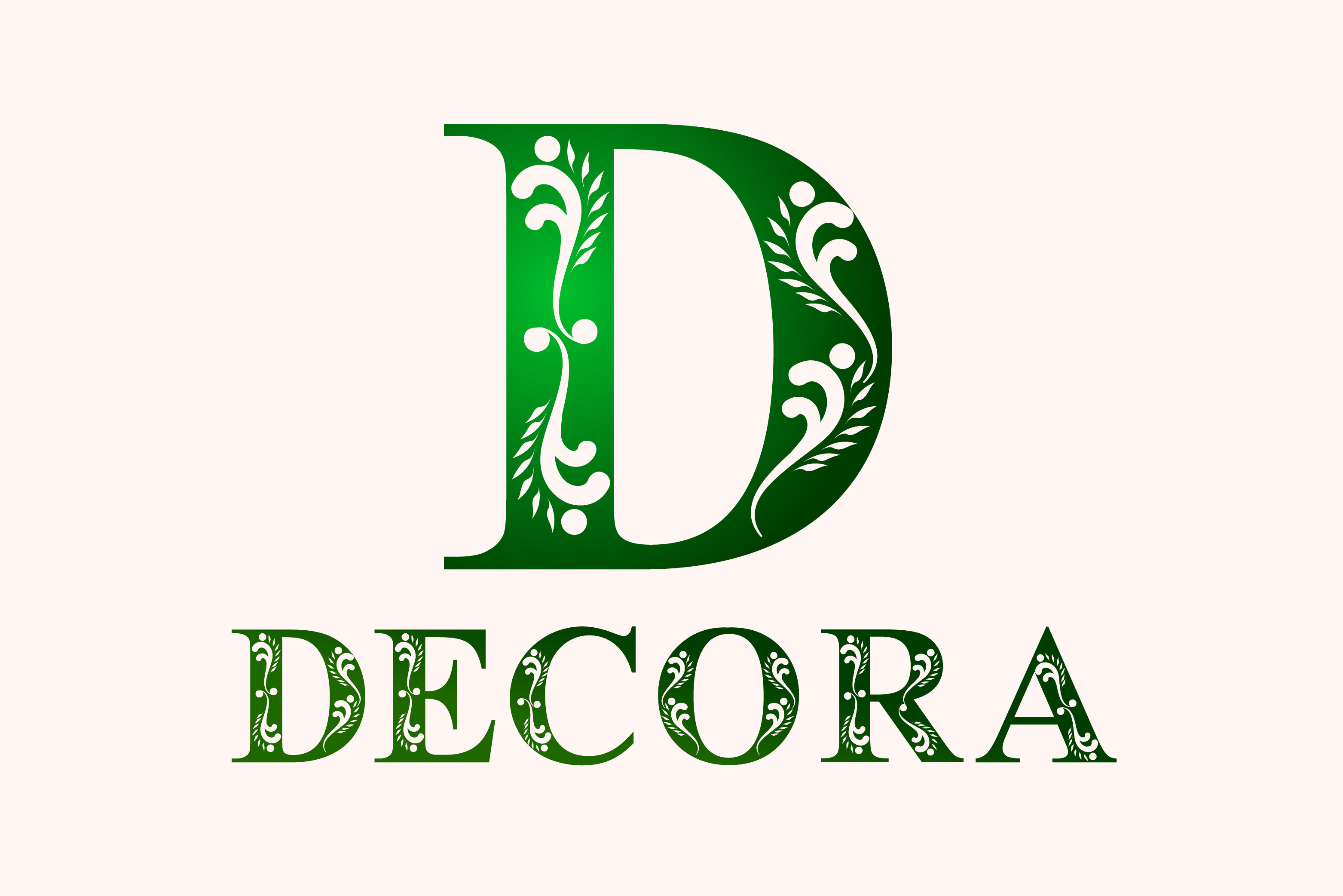 Example font Decora Monogram #1
