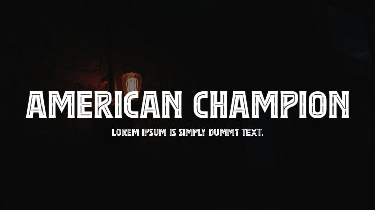 Example font American Champion #1