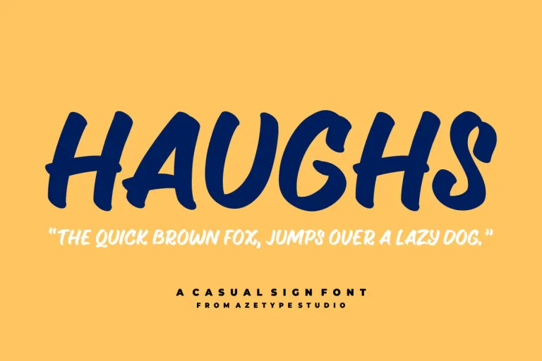 Example font AZ Haughs #1