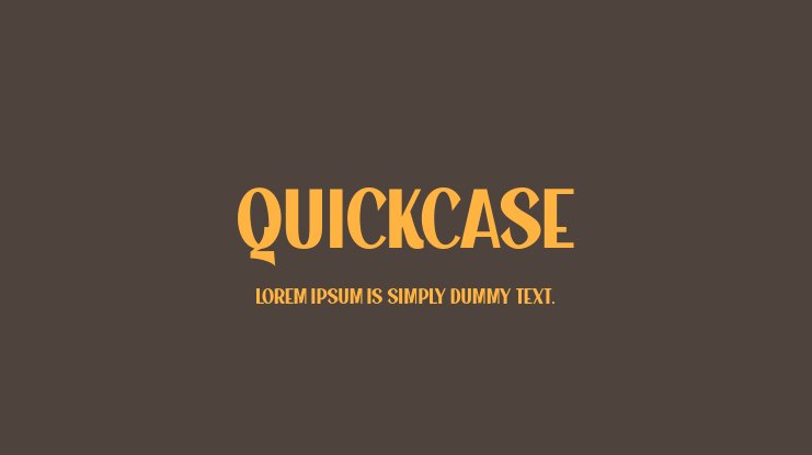 Example font Quickcase #1