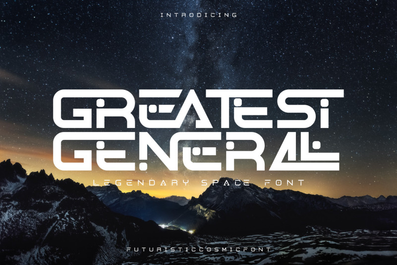 Example font Greatest General #1