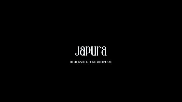 Example font Japura #1