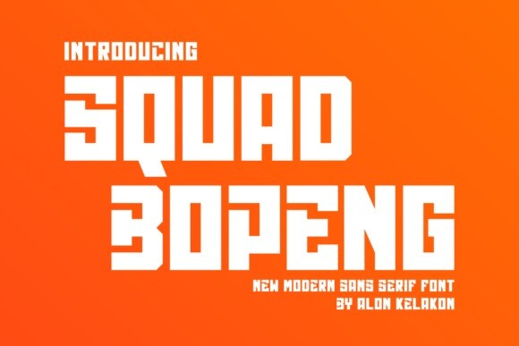 Squad Bopeng Font