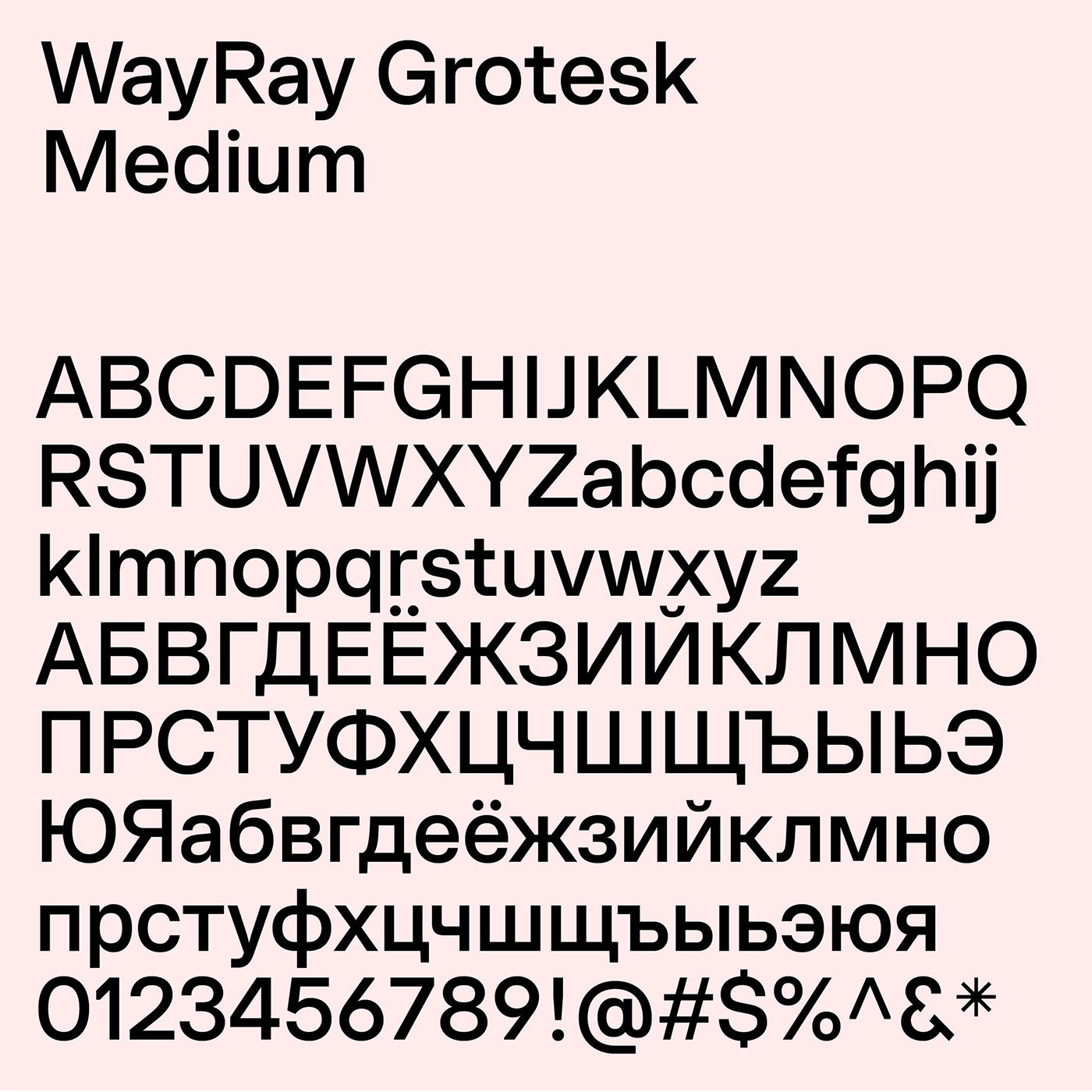 Example font WayRay Grotesk #1