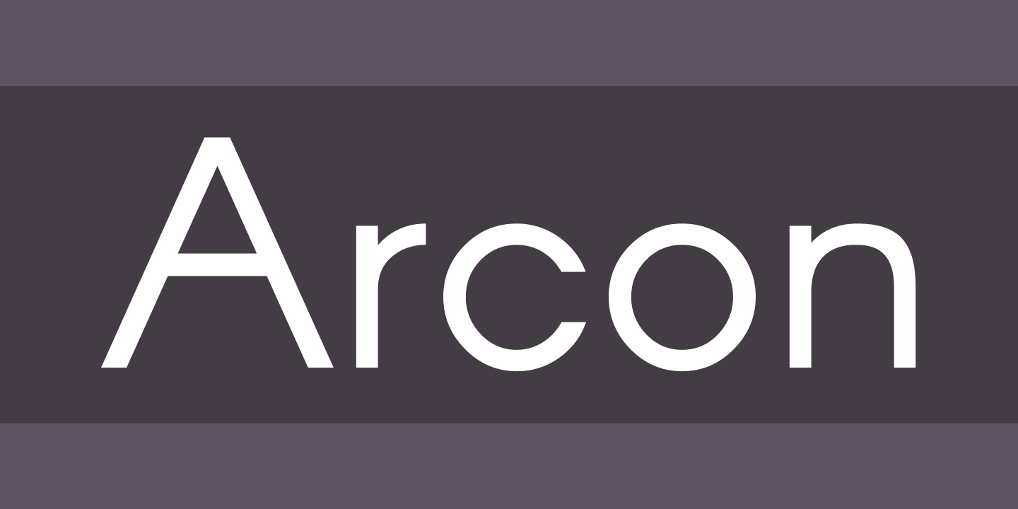 Example font Arcon #1