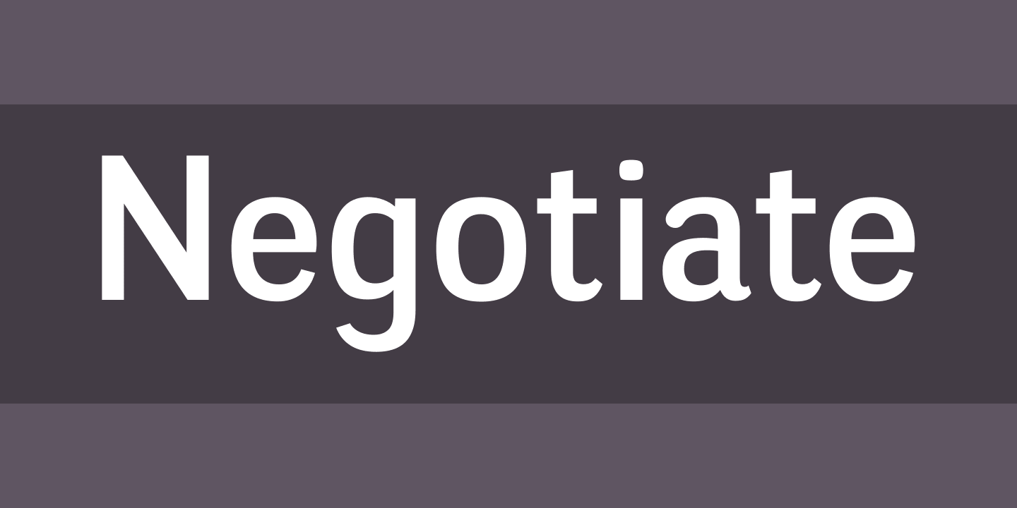 Negotiate Font