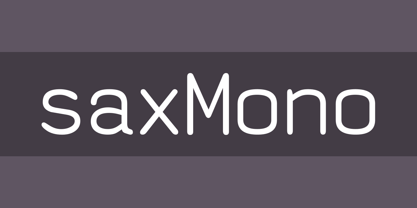 Example font saxMono #1