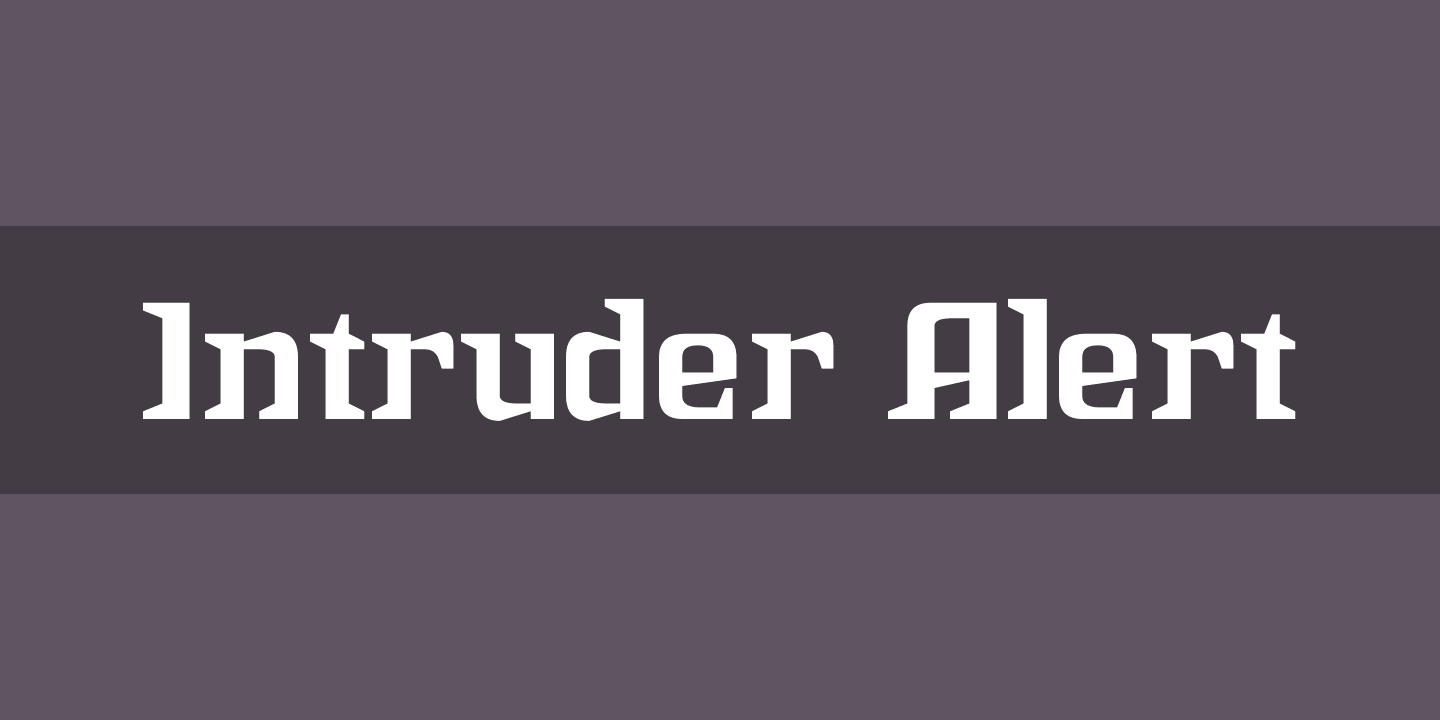 Intruder Alert Font