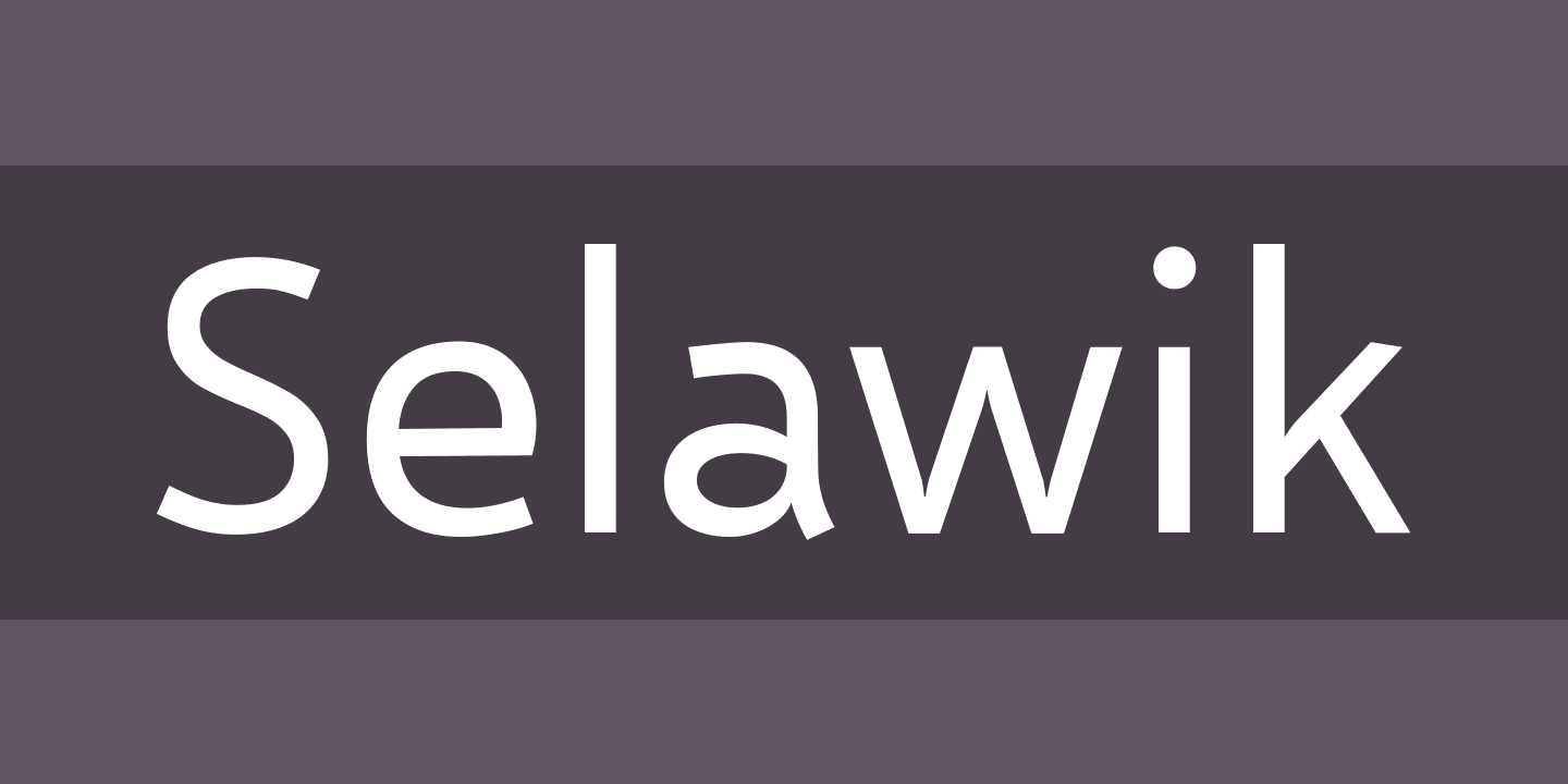 Example font Selawik #1