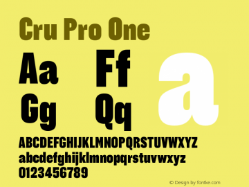 Example font Cru Pro #1