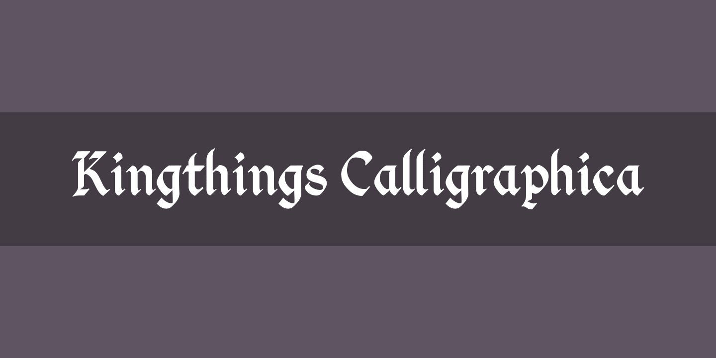 Kingthings Calligraphica Font
