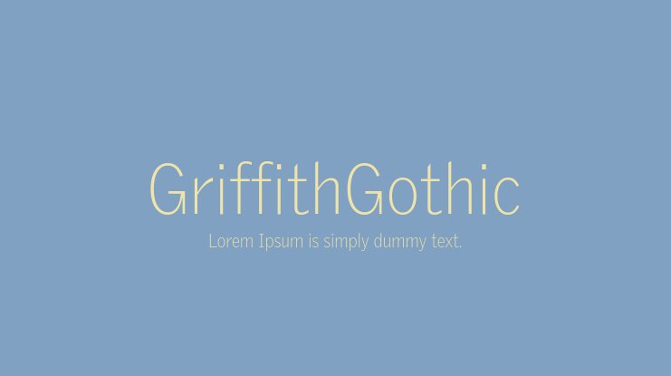 Example font Griffith Gothic #1