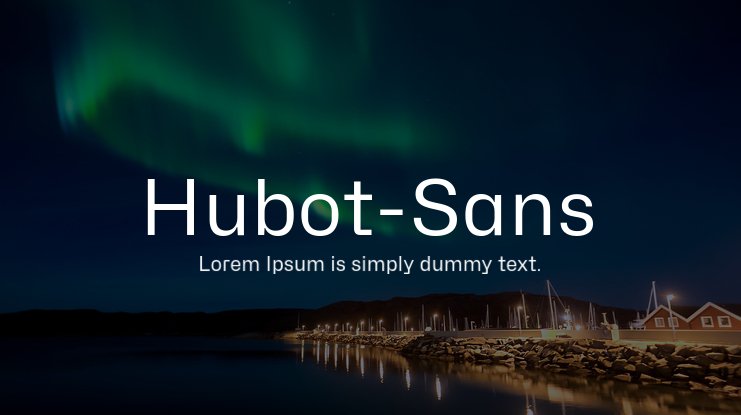 Example font Hubot Sans Narrow #1